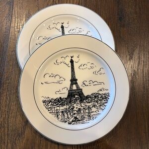 Mikasa Parisian Scenes HK114 Eiffel Tower Plates 2